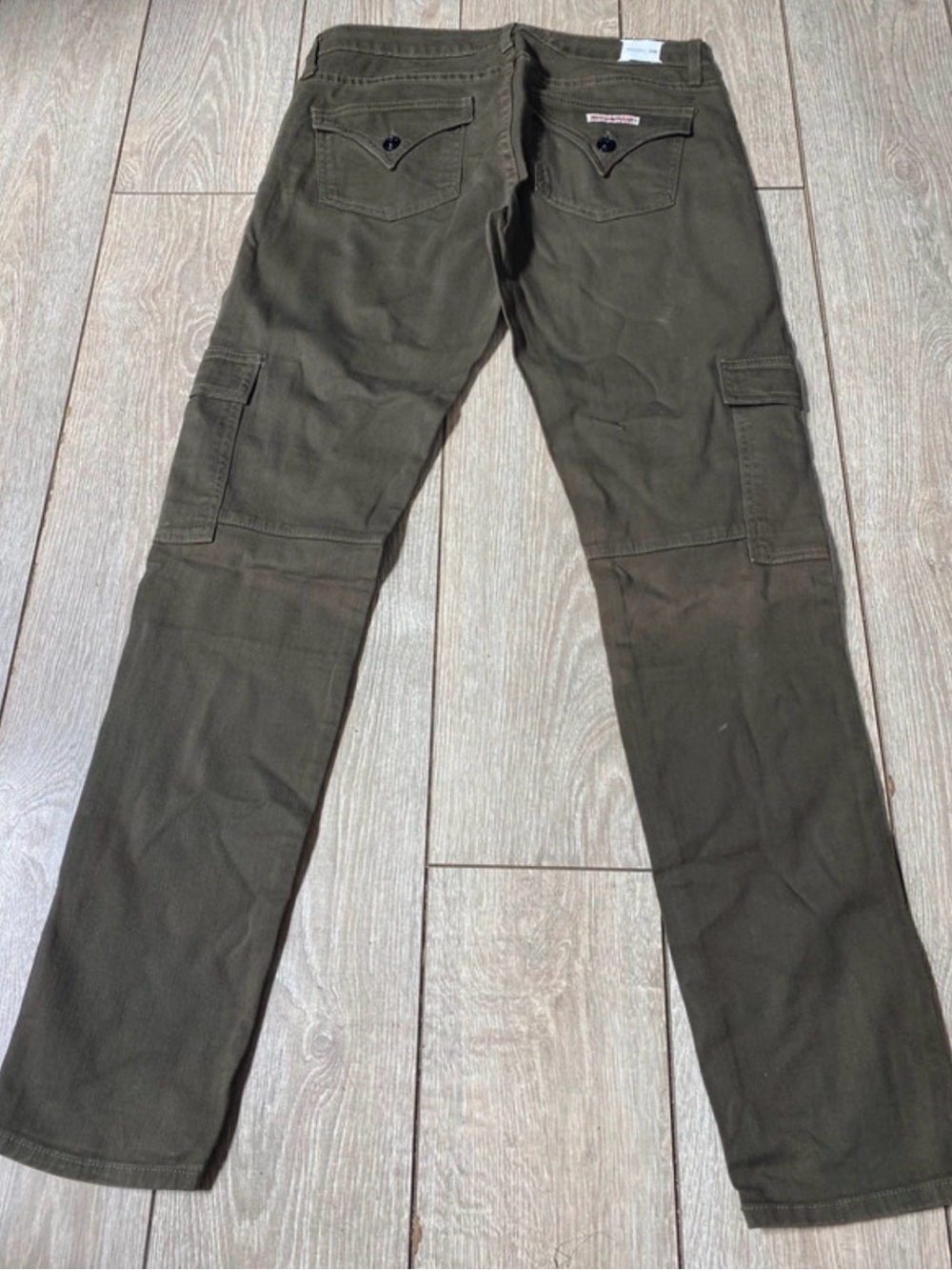 Hudson Women’s Military Flap Pocket Cargo Skinny Olive Green Jeans Size 28 Y2K